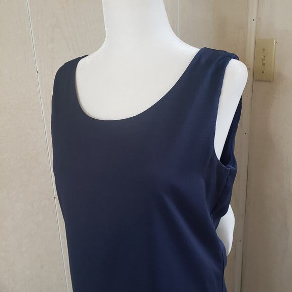 Gameday by chloe navy blue shift dress back bow waterfall size 7 - Picture 6 of 8